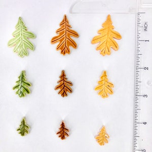 Ceramic Oak Leaf Beads - Various