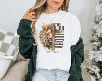 Comfort Colors Löwe von Jehuda T-shirt: Garment-Dyed Christian Tee