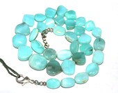 Amazing 70 off Beautiful 178.05 Carat natural Blue Peru Opal 9-12 to 14x16 mm Mixed Shape Beads 1 Strand necklace 18 Inch long