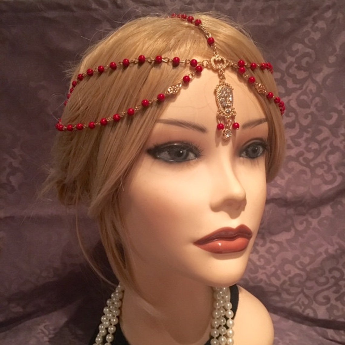 beaded flapper headpiece
