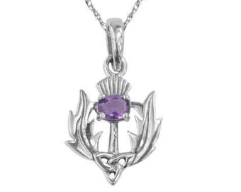 WithLoveSilver Sterling Silver Scottish Thistle Leaf Pendant - 925 Silver, 2.2g