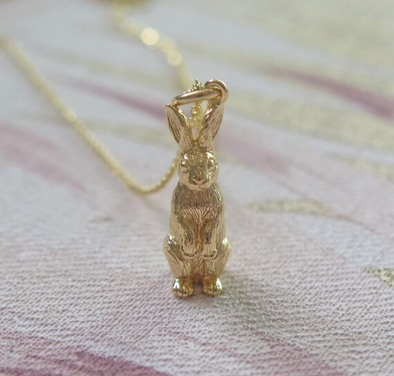 Sterling Silver Gold Plated Chinese Zodiac Year of the Rabbit