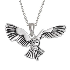 Barn Owl Pendant Necklace - Animal Jewellery
