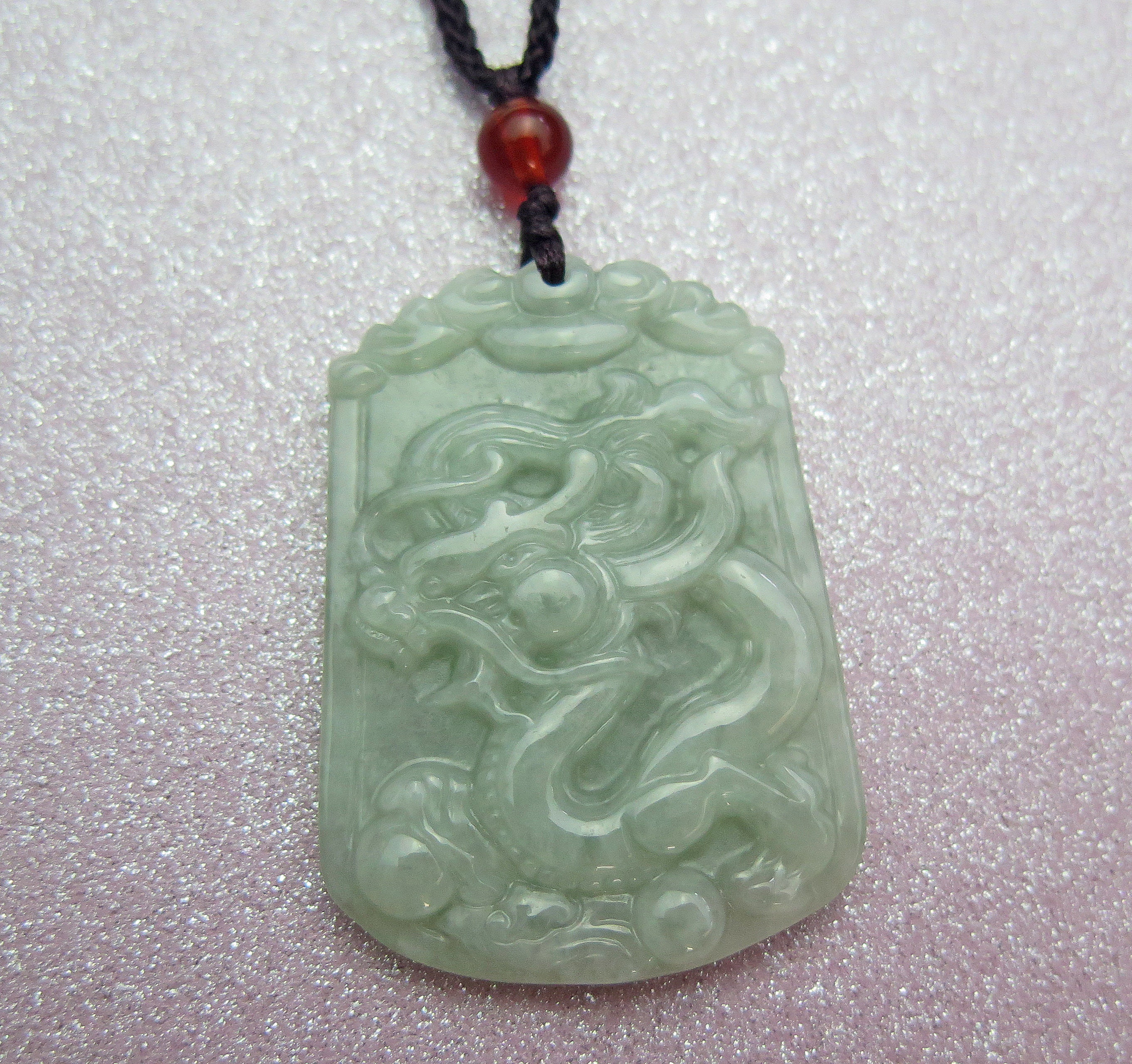 Lucky Grade A Natural Genuine Jade Mens Year of the Dragon 2024
