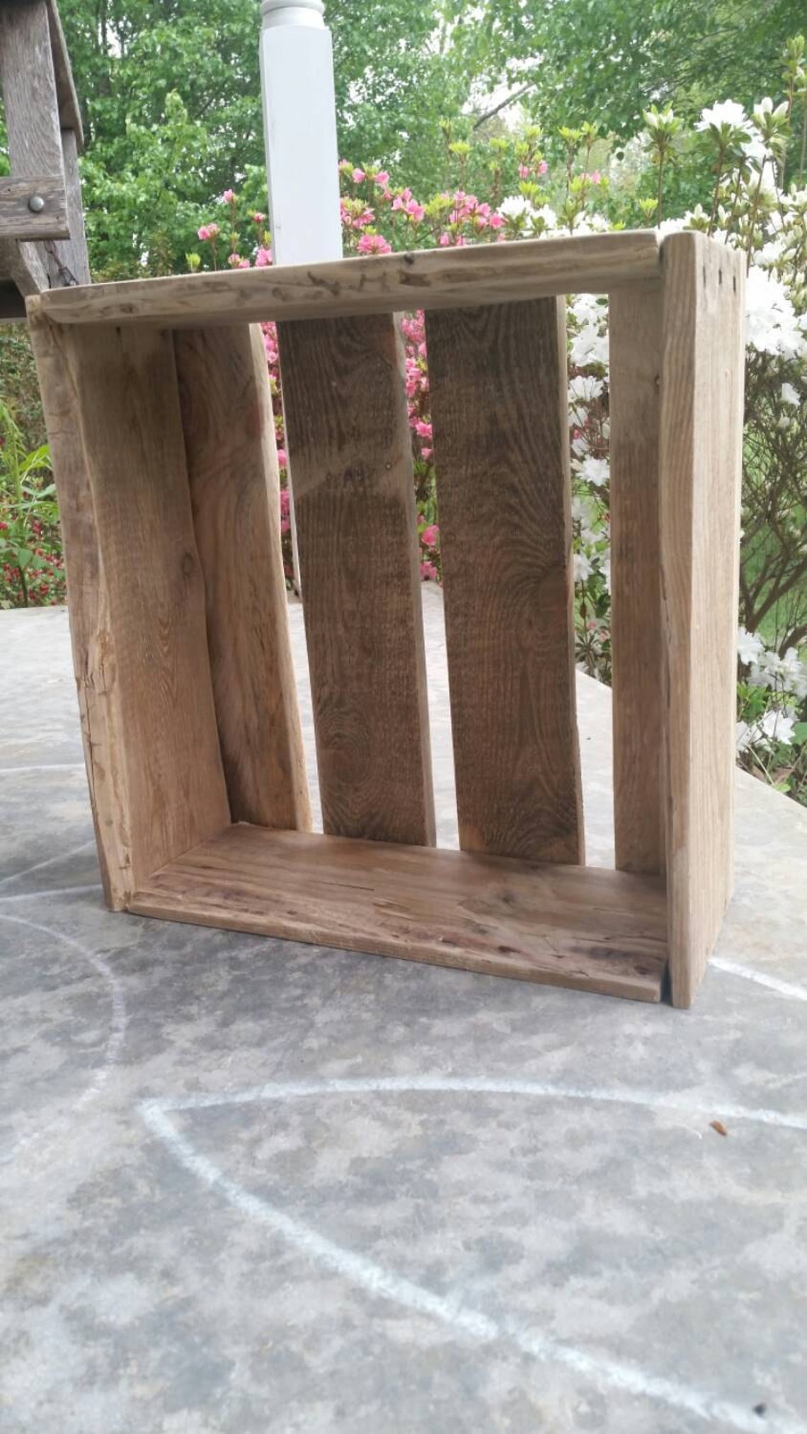 Rustic Reclaimed Wood Crate Etsy