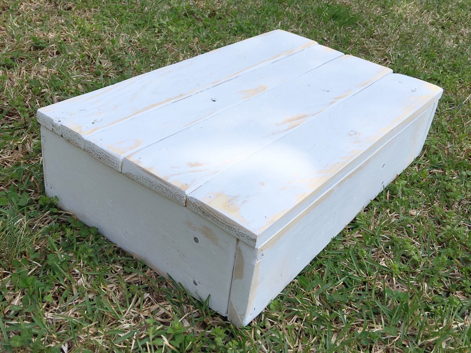 Rustic Reclaimed Wood Crate 17x10x4 Etsy