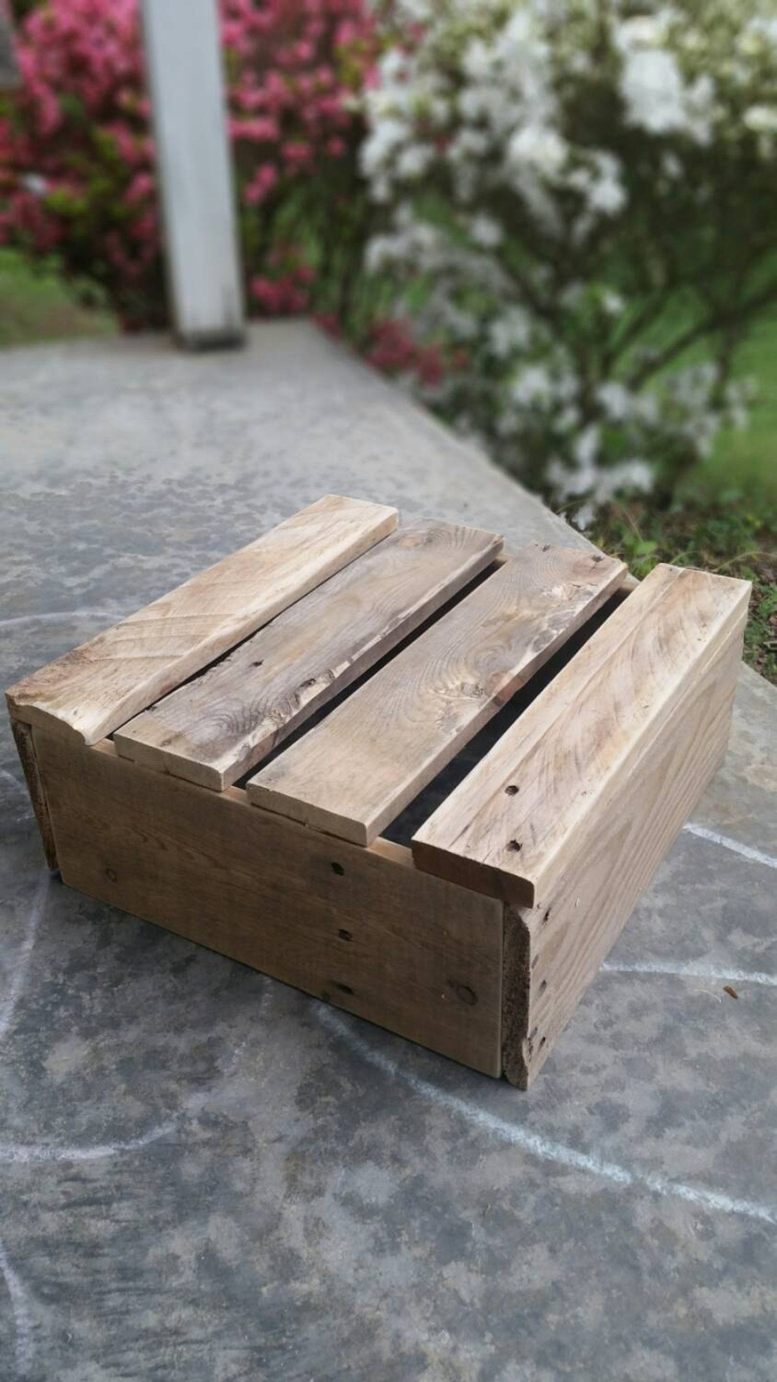 Rustic Reclaimed Wood Crate Etsy