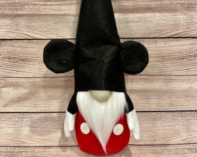 Mickey Mouse Inspired Gnome - Etsy