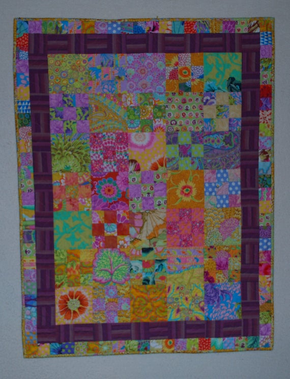 Spring Quilt Wall Hanging Baby Quilt Pastel Home Decor Etsy