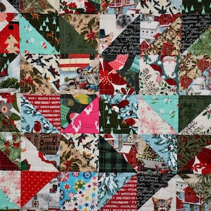 Lap Quilt for Christmas, Quilted Table Topper - 44&quot; x 47&quot;