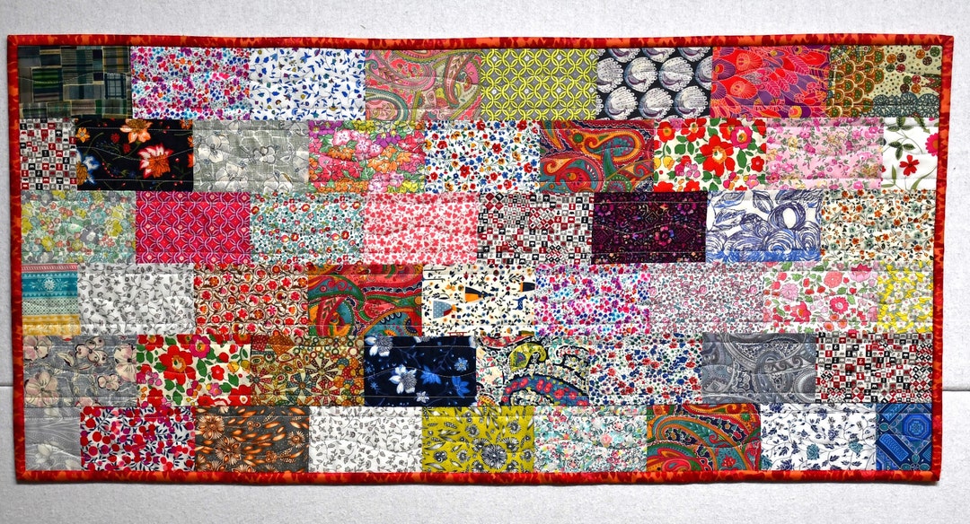 Liberty of London Table Runner, Quilted Table Topper, Spring Colors ...