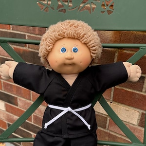 Cabbage Patch Doll Clothes Karate Uniform Black, Kid 16" (Doll not for sale)