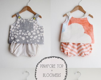 Baby Pinafore Top + Bloomers Digital Pattern Set