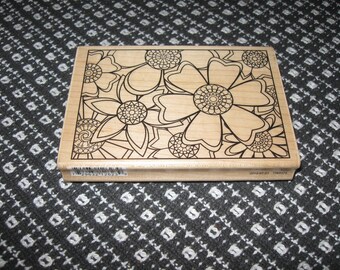 Hampton Art Outlines Rubber Stamp PS0619 Flowers