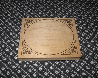 Stamps Happen, Inc. 80039 Decorative Oval Frame Rubber Stamp New - Retired