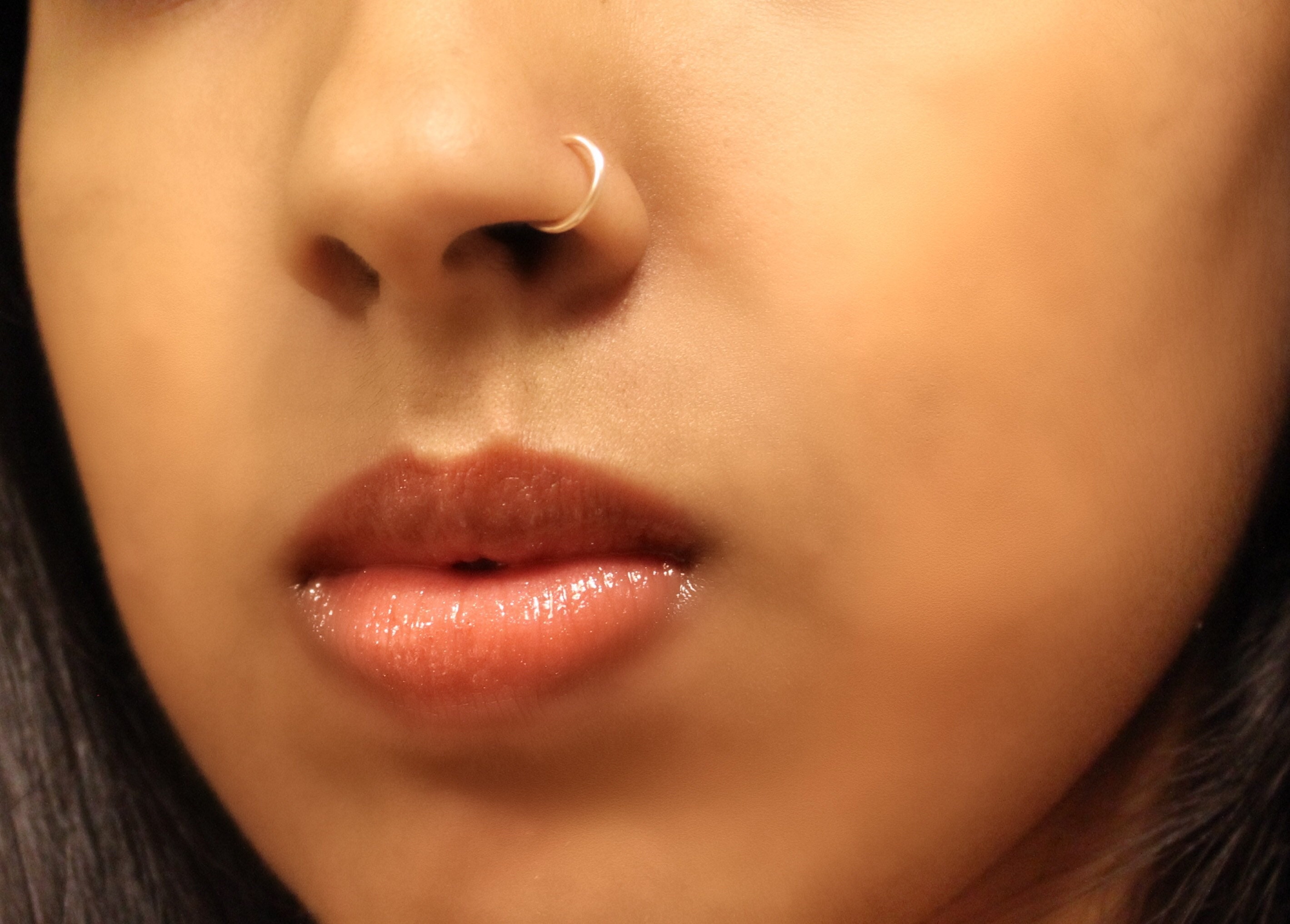 Faux Hoop Side Nose Ring fake wire nose ring adjustable Etsy