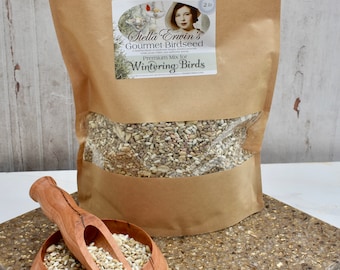 Bird food blend for Wintering birds, 2 pound bag of gourmet birdseed, gift for backyard birder, sustainable habitat bird sanctuary gifts