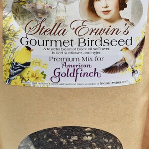 Bird food blend for Goldfinch, 12 ounce bag of gourmet birdseed gift for backyard birder, sustainable habitat bird sanctuary Christmas gifts image 7