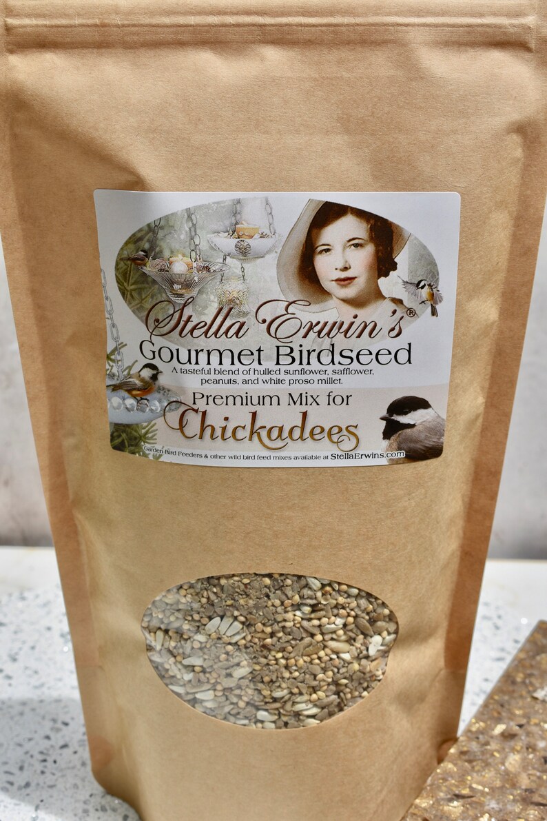 Bird food blend for Chickadees, 12 ounce bag, gourmet birdseed, gift for backyard birder, sustainable habitat wildbird seed, bird lover gift image 7