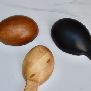 Wooden scoop, spoon, birdseed accessory in your choice of brown, black or blond, habitat sanctuary bird feeder implement, backyard birding image 6