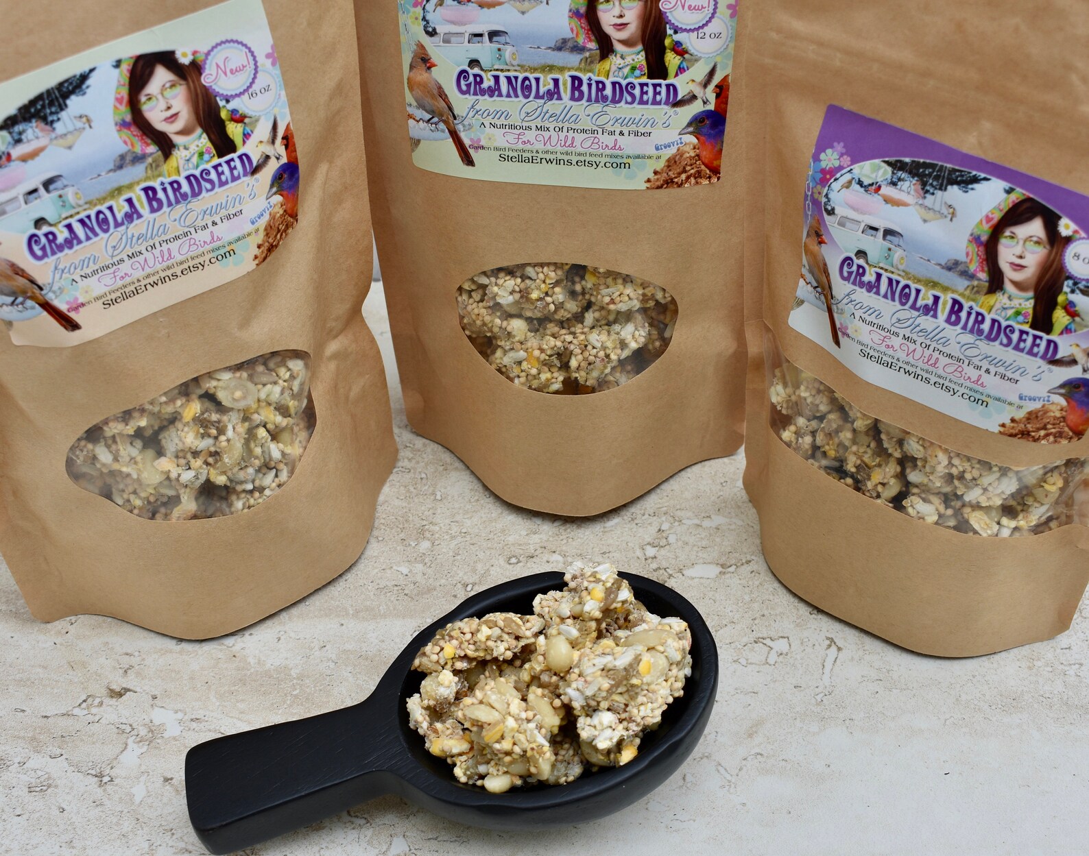 Granola Bird Seed Backyard bird attracting food for bird Etsy