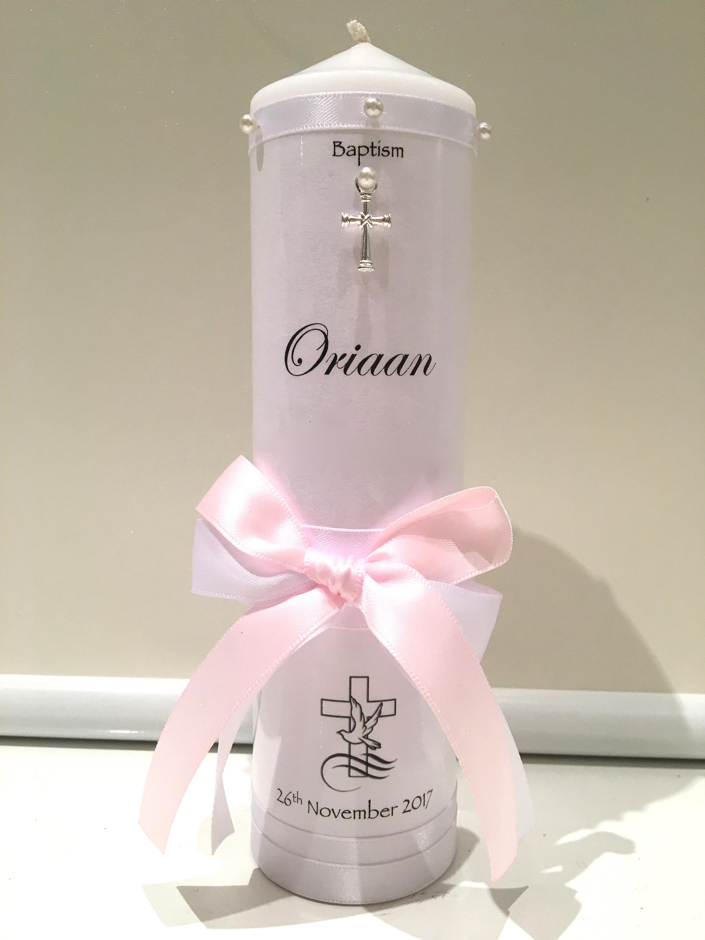 BAPTISM CANDLES PERSONALISED Etsy
