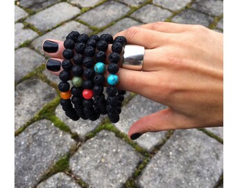 Herrarmband av lavasten