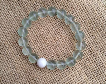 Green Fluorite with White New Jade