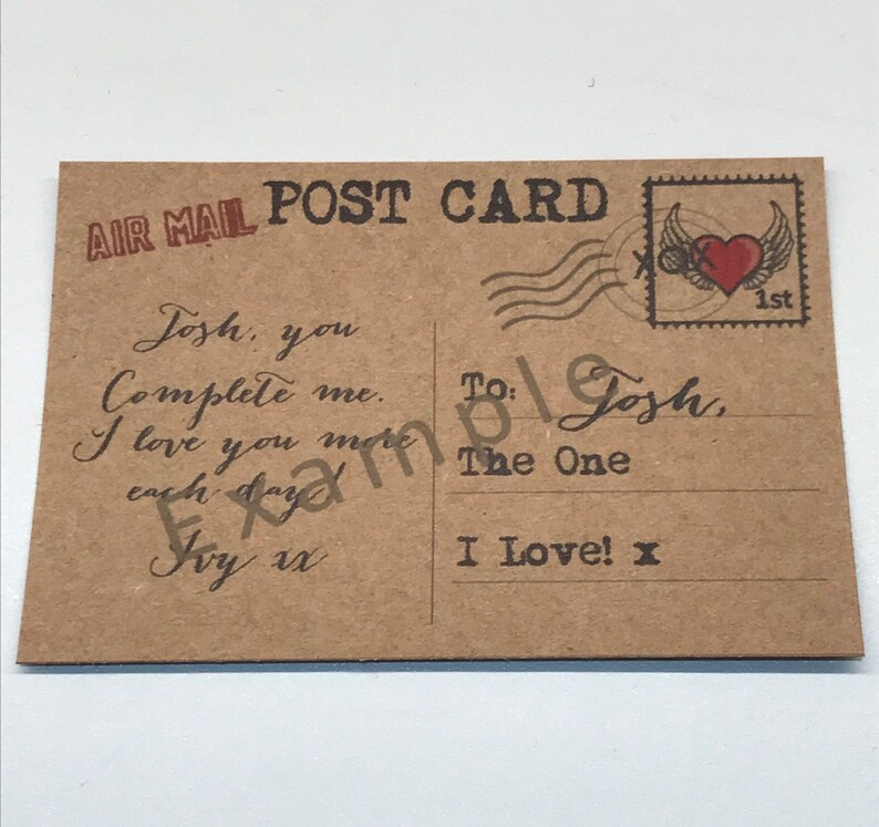 Mini Love Postcards LOVE BIRTHDAY Love Cards,see listing picture for personalisation. PROPOSAL Can Be Personalised Ways to Propose