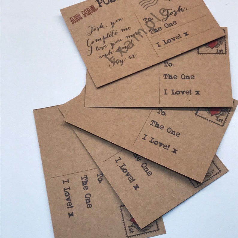 Mini Love Postcards LOVE BIRTHDAY Love Cards,see listing picture for personalisation. PROPOSAL Can Be Personalised Ways to Propose