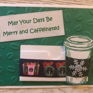 Handgemachte Karte - Starbucks - Geschenkkartenhalter - Weihnachtskarte