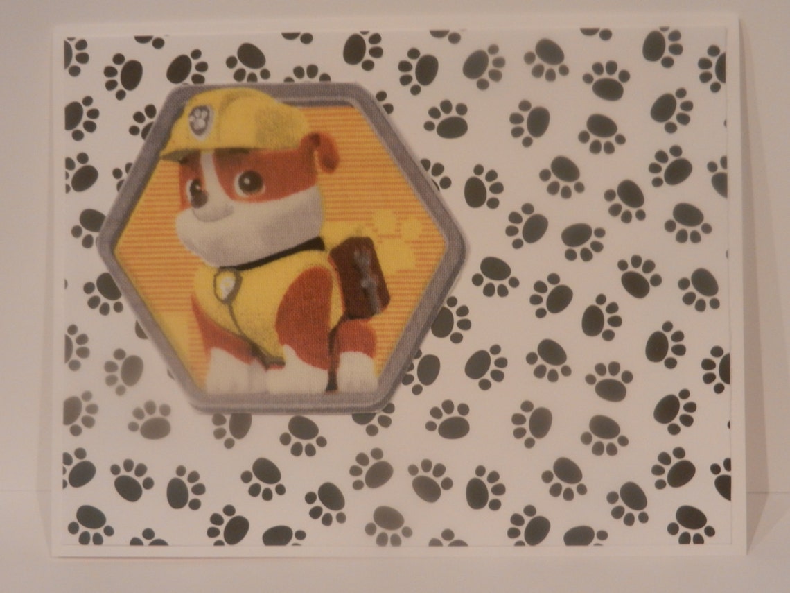 Handmade Birthday Card Paw Patrol - Etsy