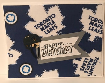 Handgemachte Geburtstagskarte - Toronto Maple Leafs Eishockey Team