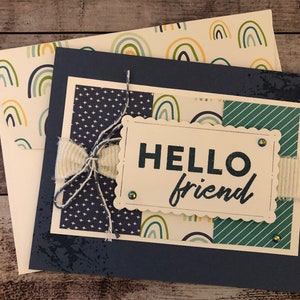 Handmade Note Card - Hello Friend