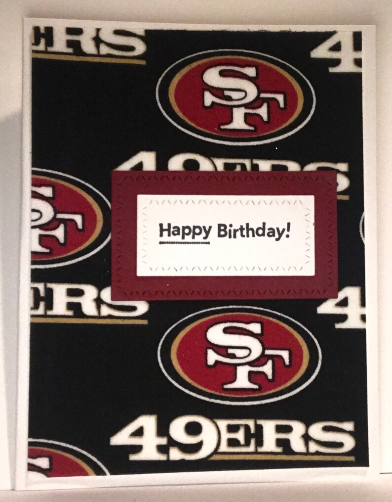 Handmade Birthday Card San Francisco 49ers Football Team Etsy