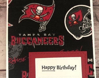 Handgemaakte verjaardagskaart - Tampa Bay Buccaneers voetbalteam