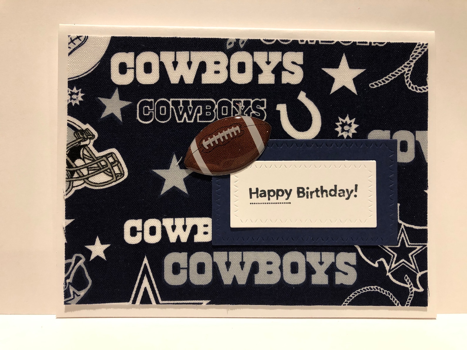 Handmade Birthday Card Dallas Cowboys Football Team Etsy