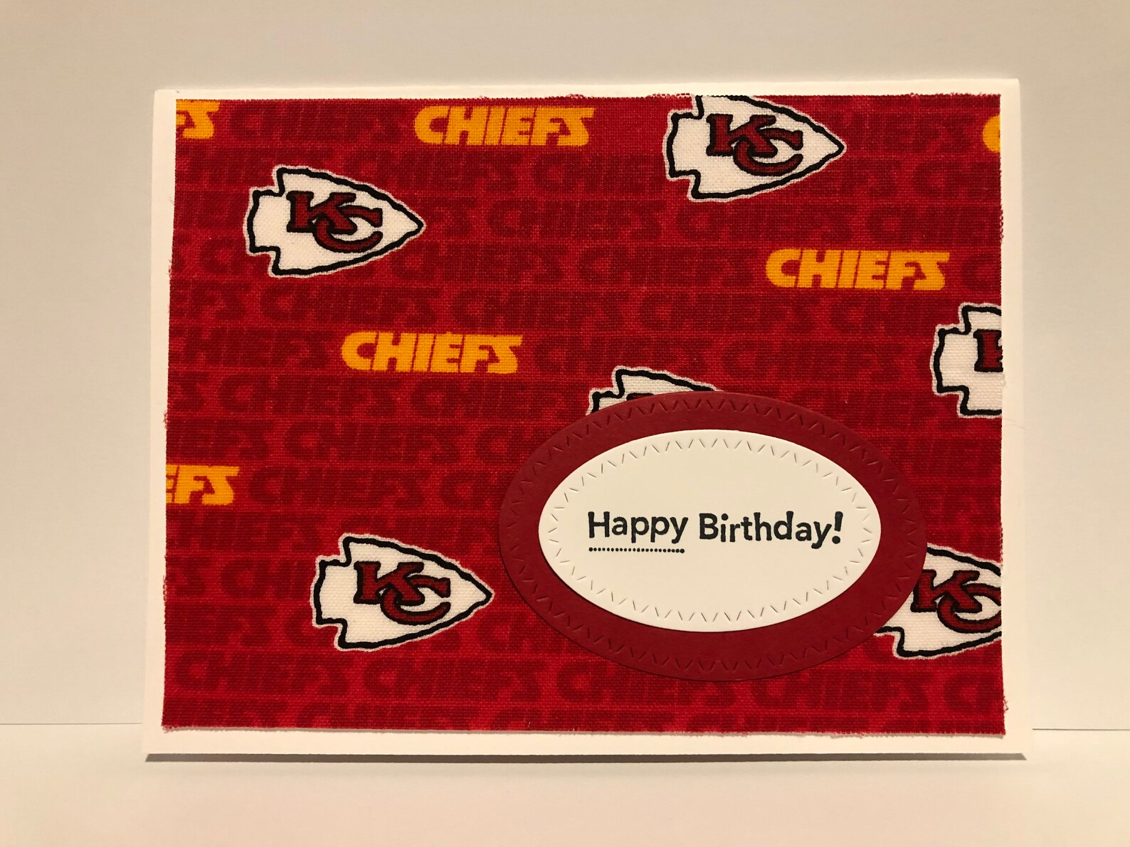 Handmade Birthday Card Kansas City Chiefs Football Team Etsy UK