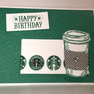 Handgefertigte Karte - Starbucks - Geschenkkartenhalter