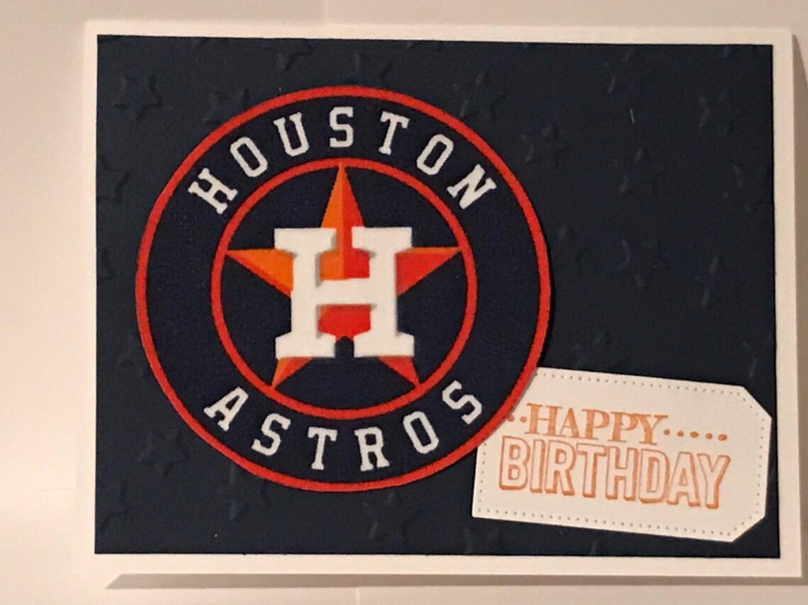 Handmade Birthday Card Houston Astros Etsy