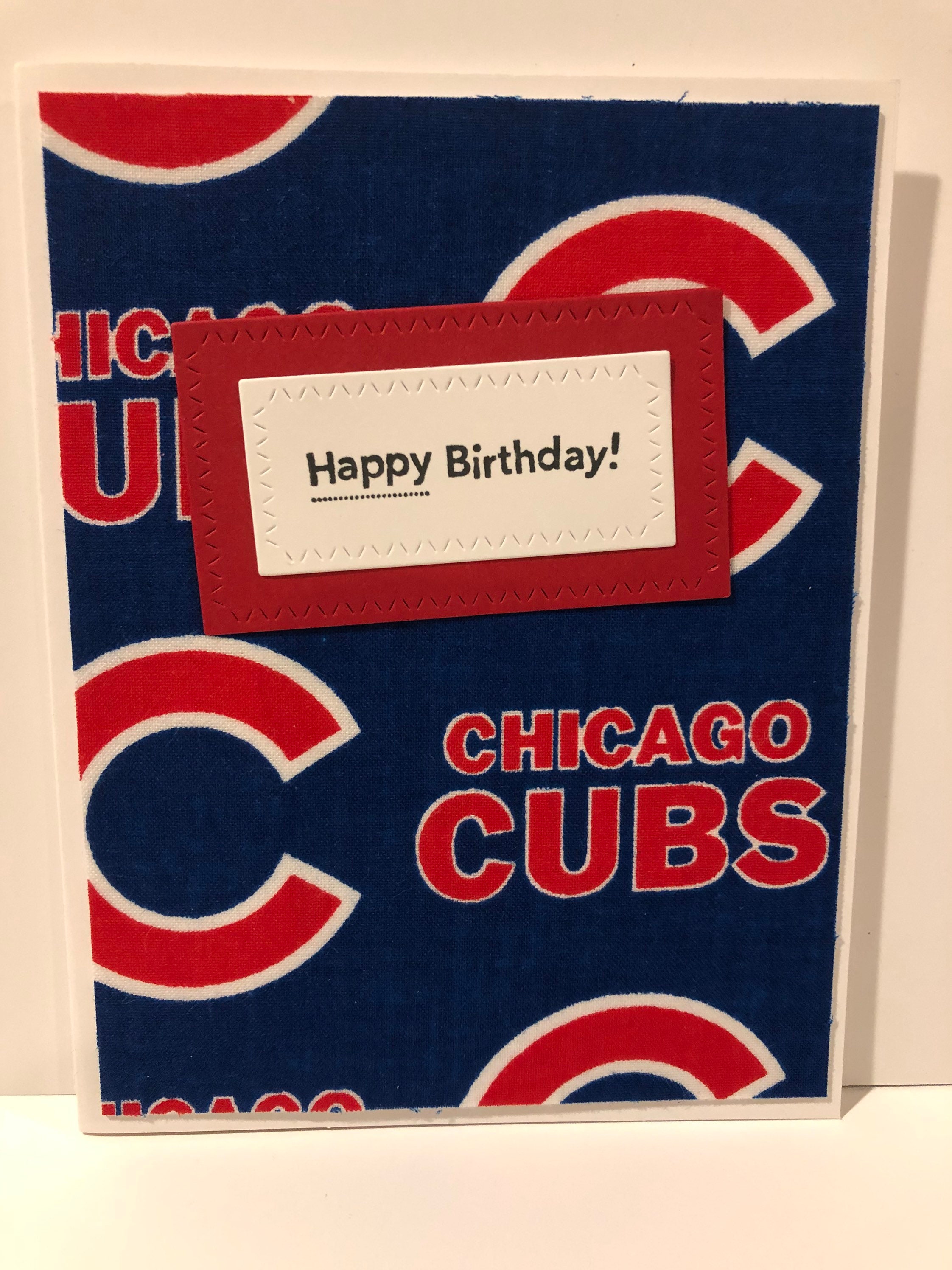 Handmade Birthday Card Chicago Cubs Baseball Team Etsy Denmark