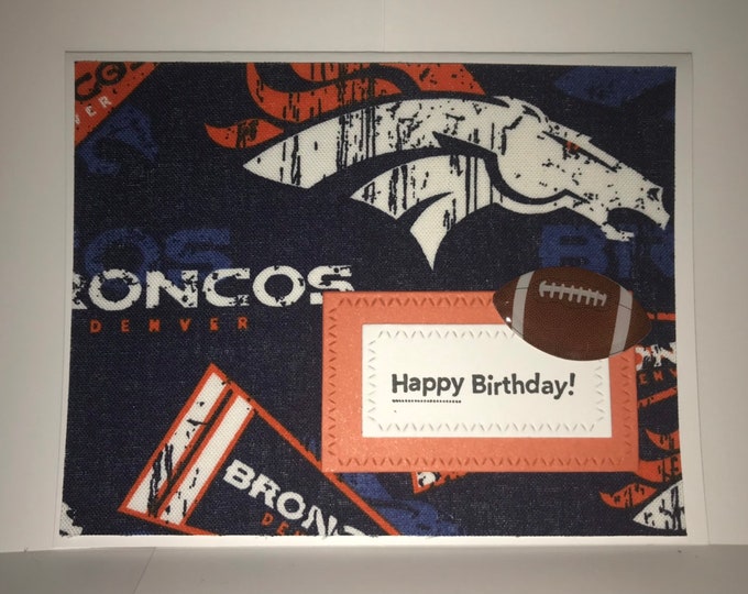 Handmade Birthday Card Denver Broncos Football Team - Etsy