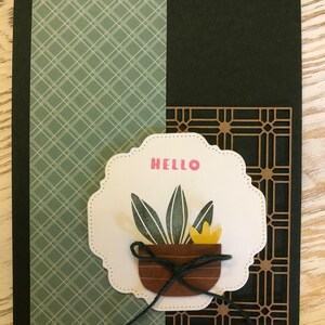 Handmade Note Card - Hello Cactus
