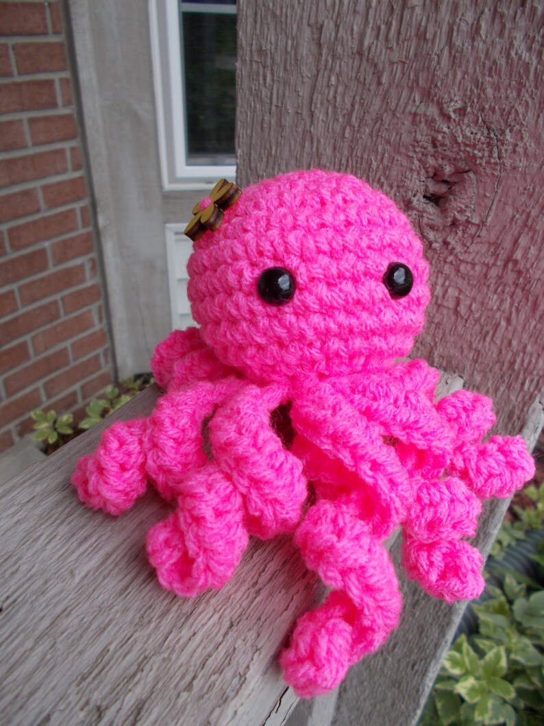 Handmade Octopus Stuffy Amigurumi Marine Animal Prop ...