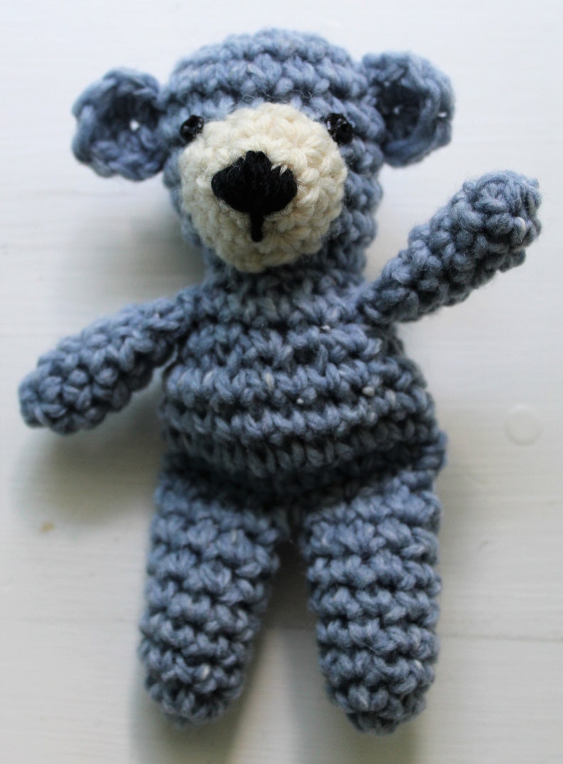Baby Girl Shower Gift Crochet Animal and Hat RTS Blue Teddy Bear and Bonnet Set Ready to Ship Photo Prop Gender Neutral Stuffed Animal