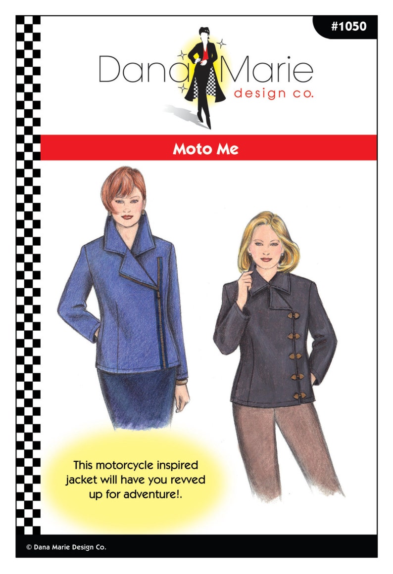 Moto Me Motorcycle Jacket Sewing Pattern Multi Sized Etsy