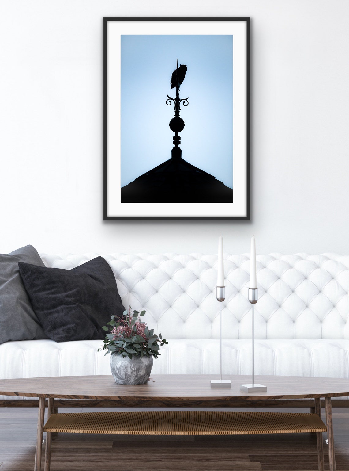 Great Horned Owl Silhouette at Night Giclee Prints - Etsy