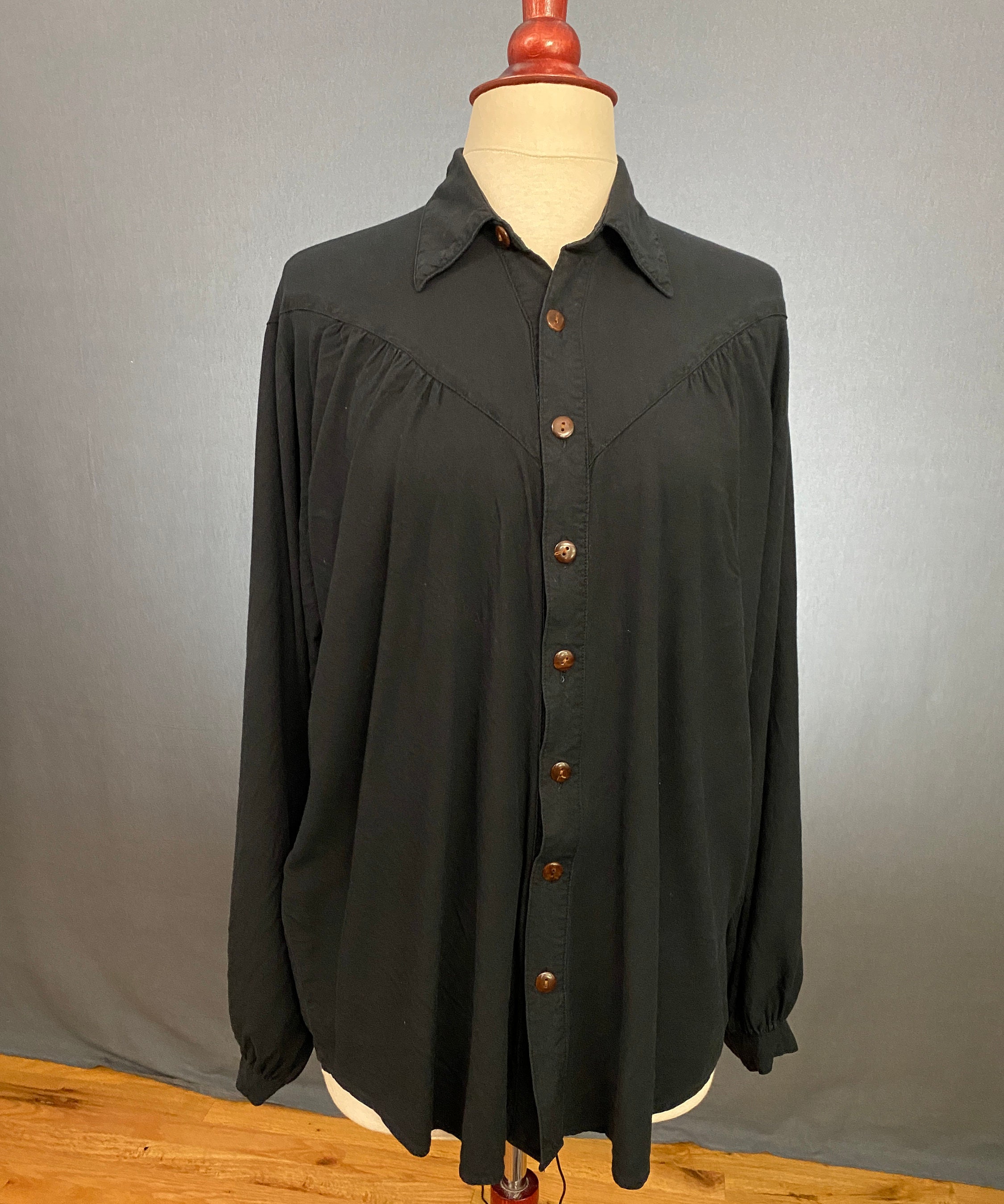 Vintage 90s Pirate Shirt International Male Catalog Button Front 