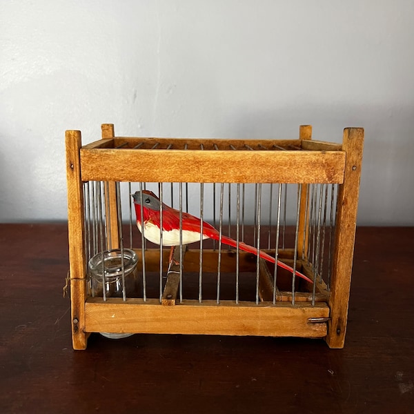 Small Antique Vintage Bird Canary Cage