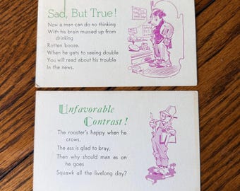 Vintage Humor Postcards Set of 2